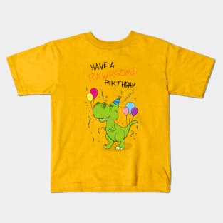 Rawrsome Birthday T-Rex Kids T-Shirt